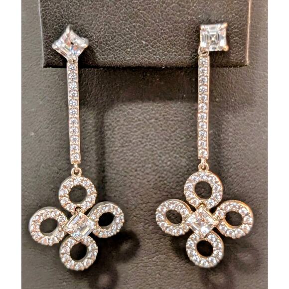 Signed Daniel K DANI 'Clover' Drop Earrings & Pendant Necklace Set - Picture 2 of 16